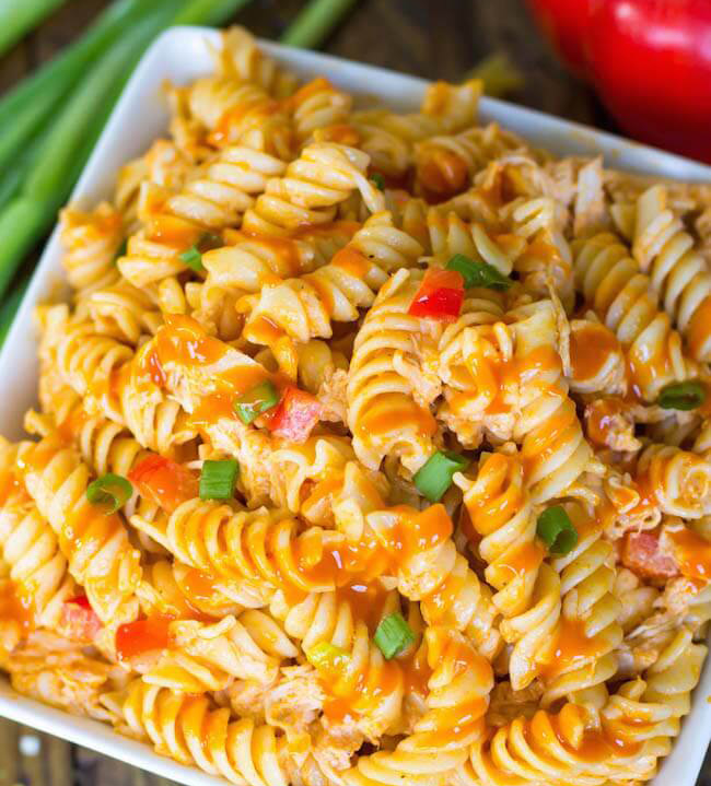 oven-baked chicken pasta with ingredients