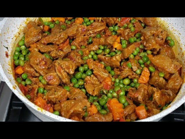 How to make meat with peas